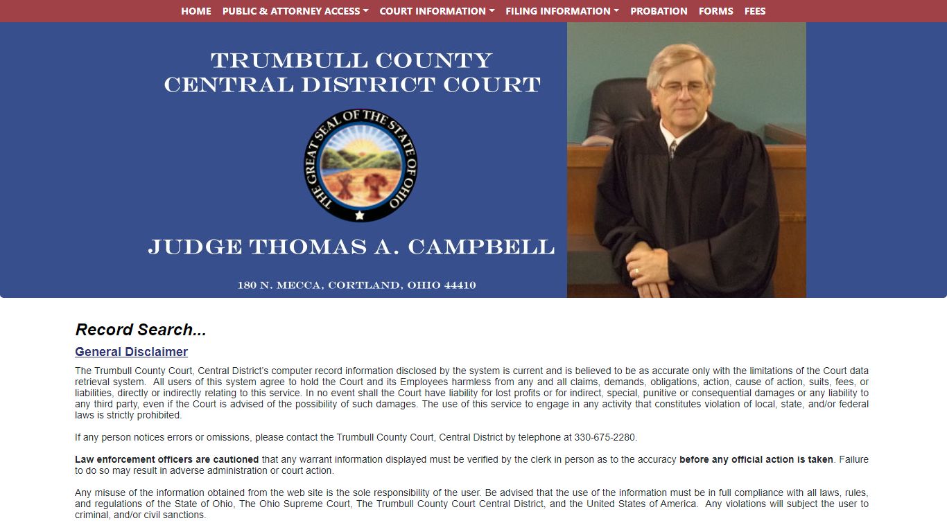 Trumbull County Central District Court