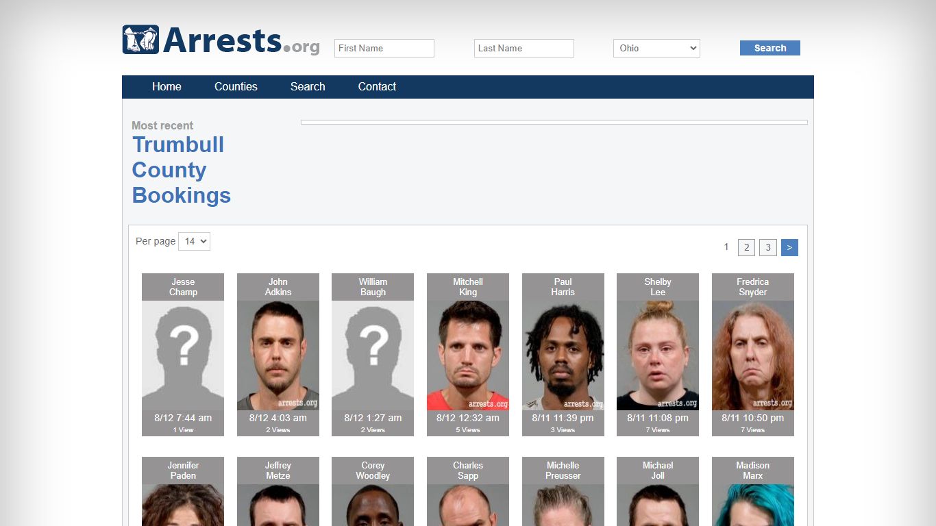 Trumbull County Arrests and Inmate Search